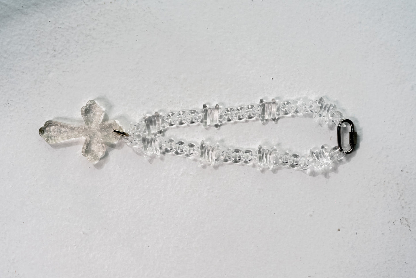 Radiant Iridescent Cross Statement Necklace