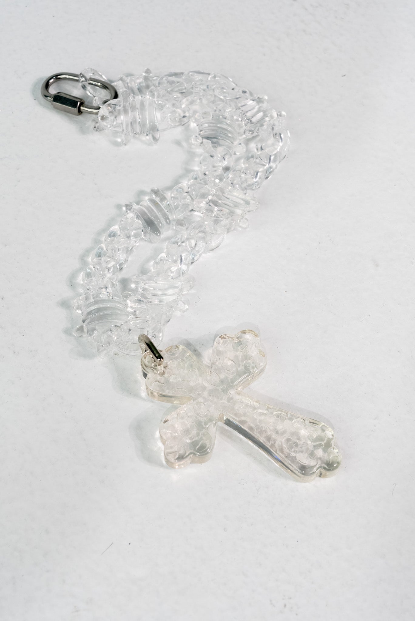 Radiant Iridescent Cross Statement Necklace